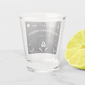 Verre A Shot Spirit Board Celestial Black & White Halloween (Dos)