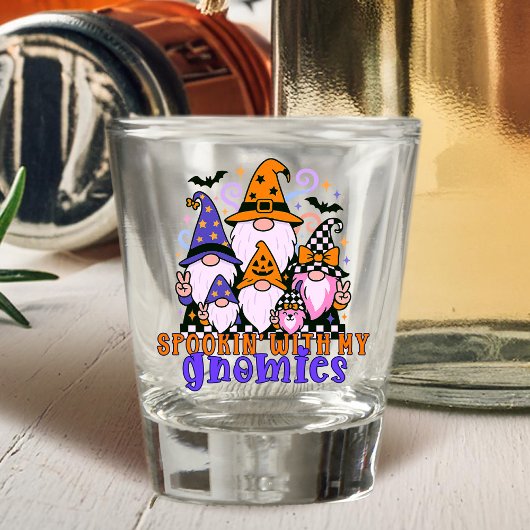 Verre A Shot Spookin’ Avec Mes Gnomies : Amis Rétro Halloween