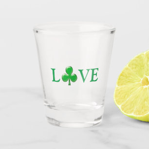 Verre A Shot St. Patrick's Day Irlandais Love Green Clover Sham