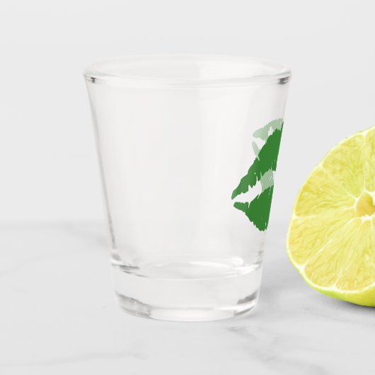 Verre A Shot St Patrick's Day Lucky Shamrock Lips irlandais (Gauche)