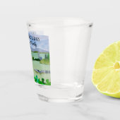 Verre A Shot St Patrick's Day Lucky Shamrock Nom personnalisé (Droite)