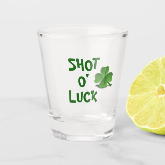 Verre A Shot St Patrick's Day Shot O' Luck Clover (Devant)