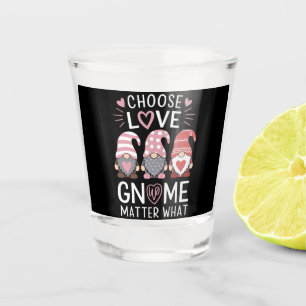 Verre A Shot St-Valentin Choisissez L'amour Gnome Qu'importe