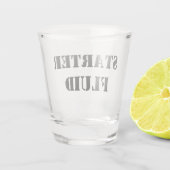 Verre A Shot Starter Fluid Drôle Typographie (Dos)