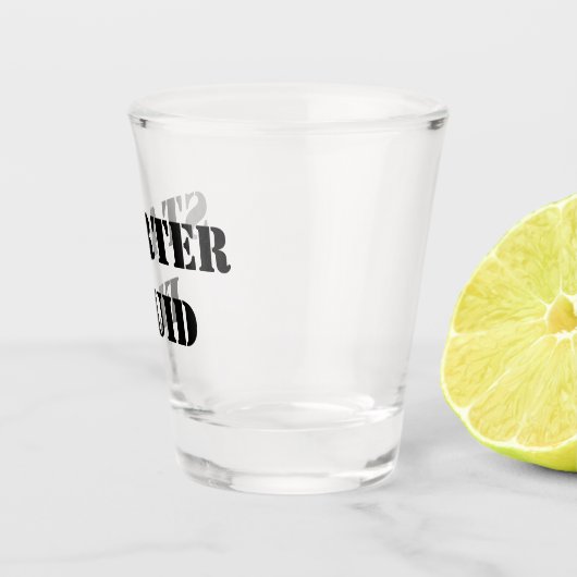Verre A Shot Starter Fluid Drôle Typographie (Droite)