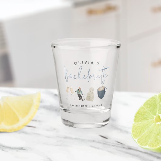 Verre A Shot Station de ski en hiver SPersonalized EVJF