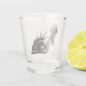 Verre A Shot Statue de la Liberté Noir & Blanc (Dos)
