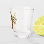 Verre A Shot Steampunk Coeur Anatomique rubis et engrenages (Droite)