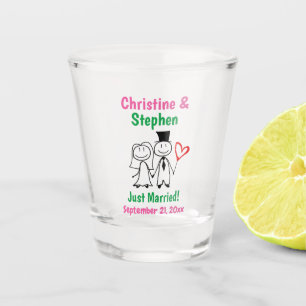 Verre A Shot Stick de la mariée mariage figure joli dessin
