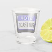 Verre A Shot Stop Fur Trade Panneau bleu (Dos)