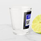Verre A Shot Stop Fur Trade Panneau bleu (Gauche)