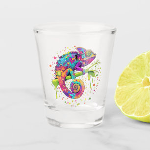 Verre A Shot Style d'aquarelle des teintures Chameleon