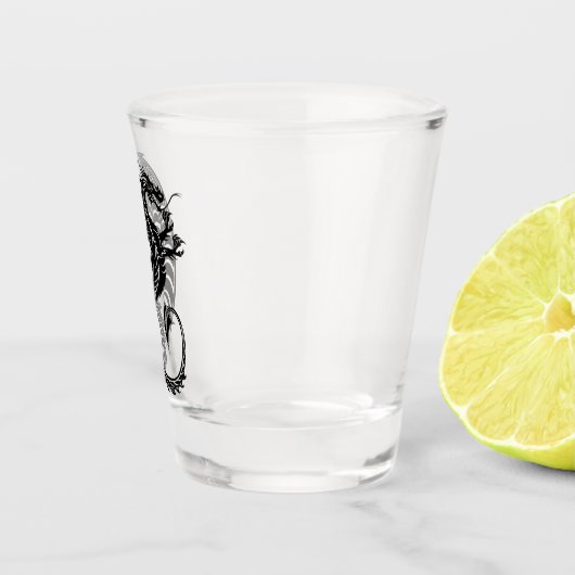 Verre A Shot Style de tatouage en forme de dragon noir (Droite)