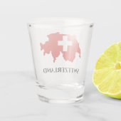 Verre A Shot Suisse - Carte du Drapeau suisse (Dos)