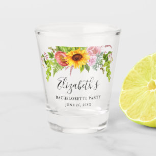 Verre A Shot Sunflower Boho Floral Bachelorette Party