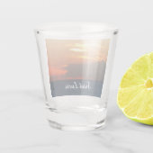 Verre A Shot Sunset Clouds and Sailboat Seascape (Dos)