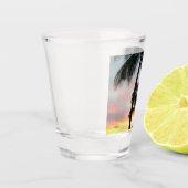 Verre A Shot Sunset Palms Tropical Paysage Photographie (Gauche)