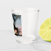 Verre A Shot Sunset Palms Tropical Paysage Photographie (Droite)