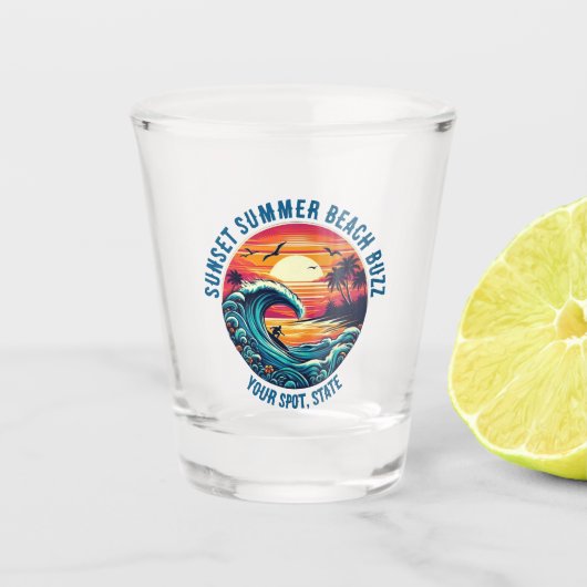 Verre A Shot Sunset Summer Beach Buzz- (Devant)
