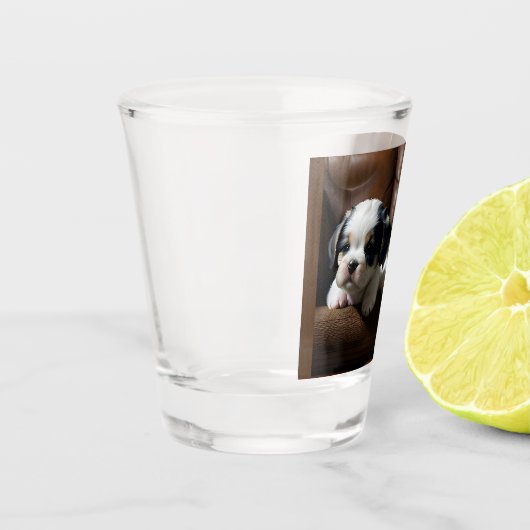 Verre A Shot Super mignonne chiots sur le canapé 1 (Gauche)