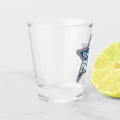 Verre A Shot Super Papa Rouge Blanc et Bleu (Gauche)