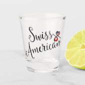 Verre A Shot Swiss American Entwins Hearts (Devant)