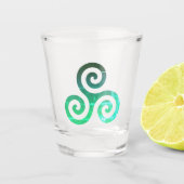 Verre A Shot Symbole celtique antique Emerald Triskele (Devant)
