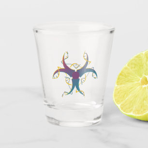 Verre A Shot Symbole de danger de bio épissage génétique