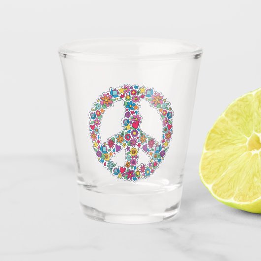 Verre A Shot Symbole de paix (Devant)
