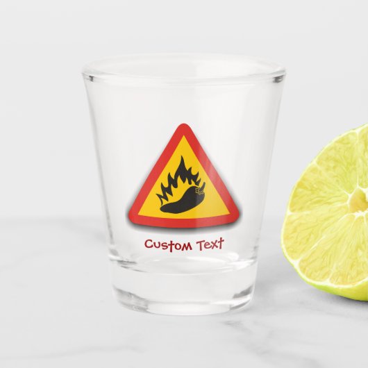 Verre A Shot Symbole de poivre chaud (Devant)