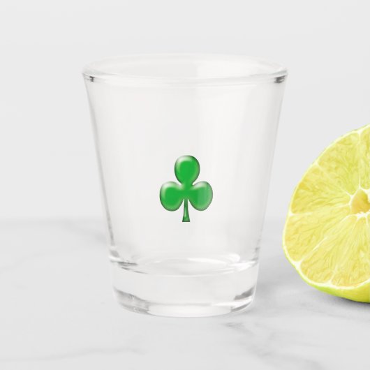 Verre A Shot Symbole de trèfle vert irlandais Saint Patrick (Devant)