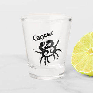 Verre A Shot Symbole et signe de zodiaque de Cancer