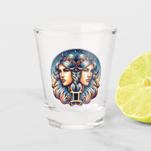 Verre A Shot SYMBOLE Horoscope Gemini SIGNE D'Astrologie Jume