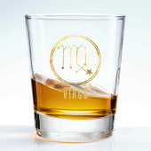 Verre A Shot Symbole Virgo Zodiac Astrologie Horoscope Or
