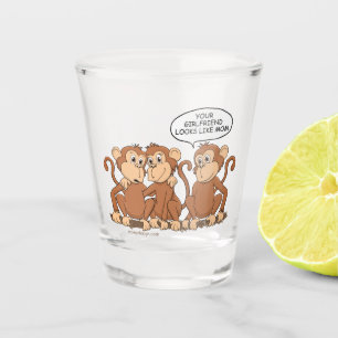 Verre A Shot Ta copine a l'air d'un singe drôle