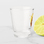 Verre A Shot Tabby Cat à rayures orange est une étoile (Gauche)