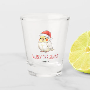 Verre A Shot Tanim papillon Noël personnalisé portant un chapea