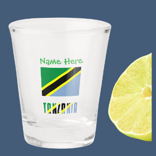 Verre A Shot Tanzanie Drapeau Tanzanien Vert Personnalisé