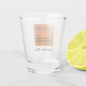 Verre A Shot Tartan orange d'Halloween (Dos)