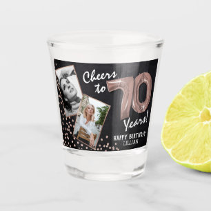 Verre A Shot Tchin pour les Années 70e Anniversaire 2 Photo