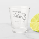 Verre A Shot Team Bride Bachelorette Party Personnalisé (Dos)