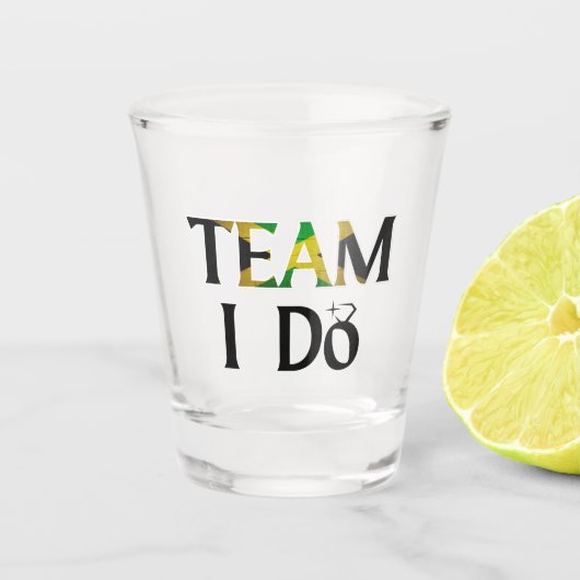 Verre A Shot Team I Do Jamaican Flag Mariage Bachelorette Party (Devant)