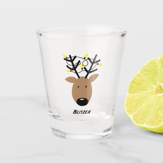 Verre A Shot Team Reindeer - Blitzen (Devant)