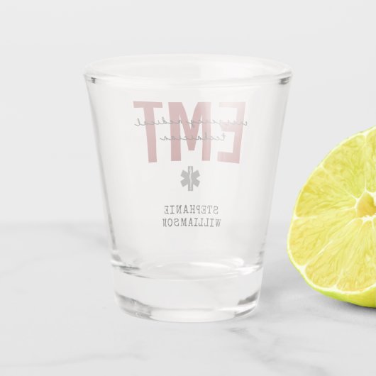 Verre A Shot Technicien Médicale d'urgence EMT personnalisé (Dos)