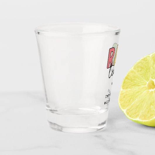 Verre A Shot Technologue radiologique sur mesure Rad Tech Radio (Gauche)