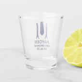 Verre A Shot Témoin cravate bleue (Dos)
