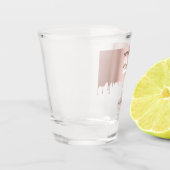 Verre A Shot Tendance Rose rose or gouttes métalliques 21e anni (Gauche)