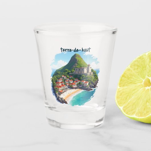 Verre à shot Terre-de-Haut – Souvenir des Saintes, (Devant)