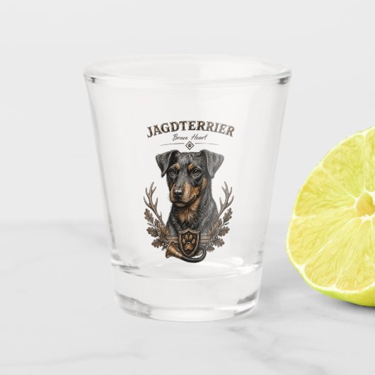 Verre A Shot Térrier de chasse, Logo de chasse (Devant)