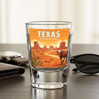 Verre A Shot Texas vintage